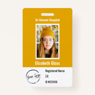 Editable Custom Employee Photo Badge