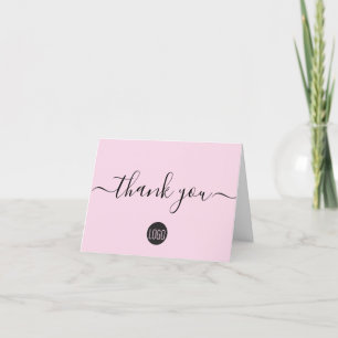 Editable Customer Appreciation business  Letterpress Thank You Card