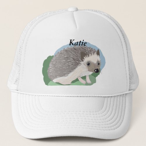 editable cute baby Hedgehog Trucker Hat