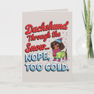 EDITABLE Dachshund Funny Dog Christmas Card