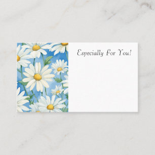 Editable Daisy Flower Shop Bouquet Message Card