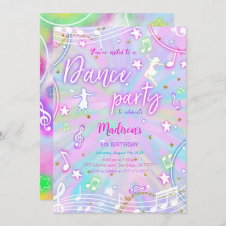 Editable Dance Birthday Invitation