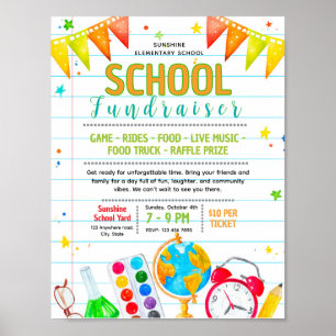 Editable daycare open house Fundraiser Flyer Poster