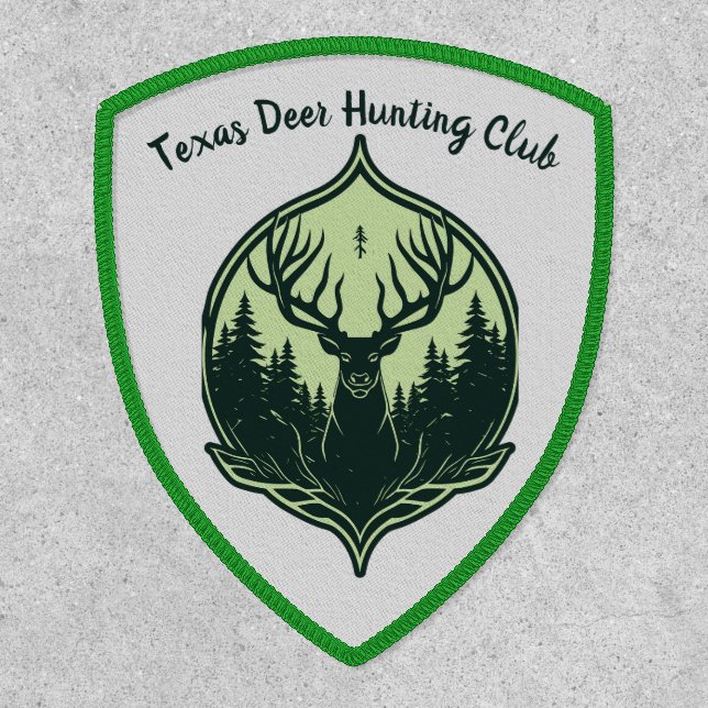 Editable Deer Hunting Club Patch (Front)