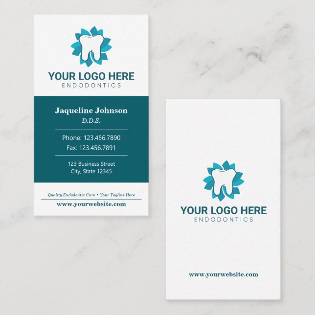 Editable Dental Business Card (Front/Back)