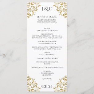 *EDITABLE DESIGN COLOR Nadine Wedding Program-Tea Program