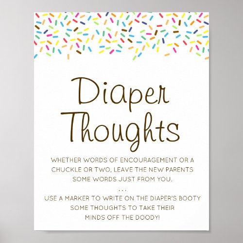 Editable Diaper Thoughts Sign Late Night Diaper P Poster