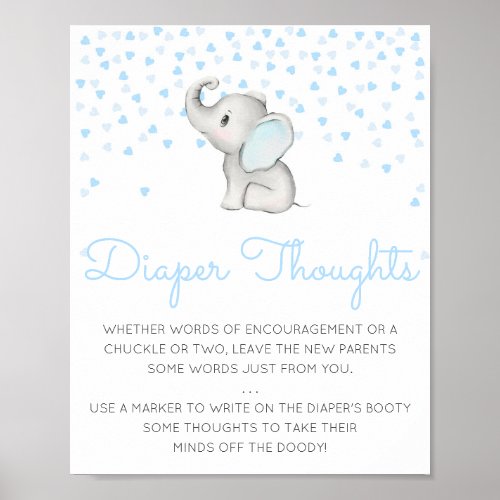 Editable Diaper Thoughts Sign Late Night Diaper P Poster