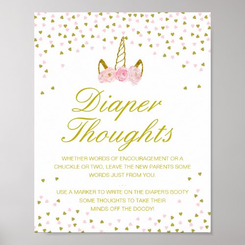 Editable Diaper Thoughts Sign Late Night Diaper P Poster