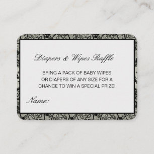 Editable Diapers Wipes Raffle Baby Shower Inserts