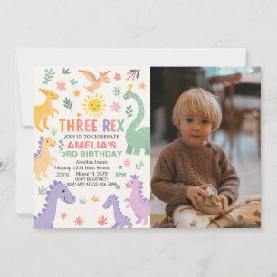 Editable Dino Party Invite for Kids