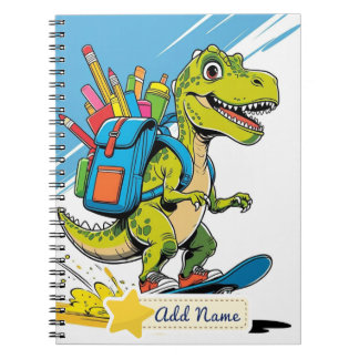 Editable Dinosaur School Notebook