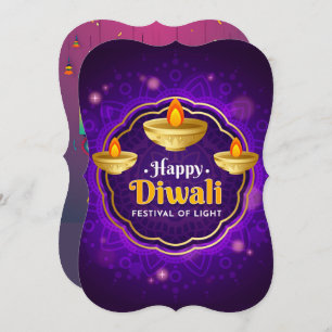 Editable Diwali card with message.