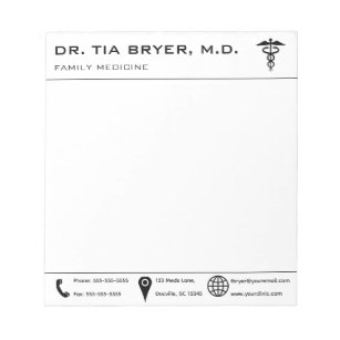 Editable Doctor Nurse Medical Personalized Notepad