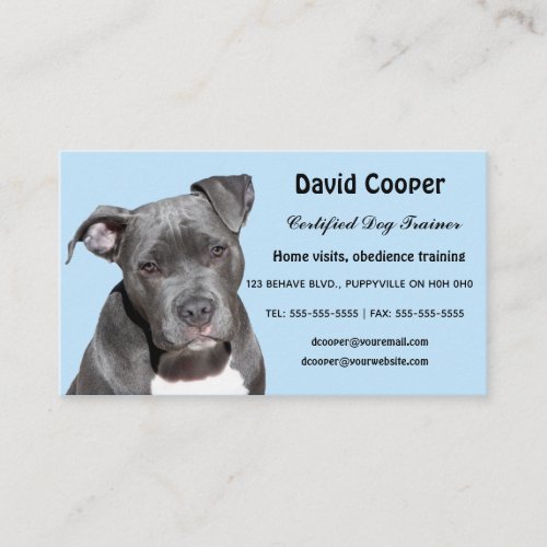 Editable Dog Trainer  Business Card