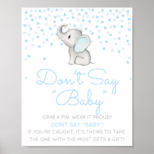 Editable Don't Say Baby Sign, Grab a Pin Poster