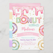 Editable Donut Birthday Party