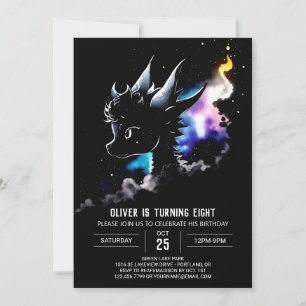 Editable Dragon Birthday Invitation