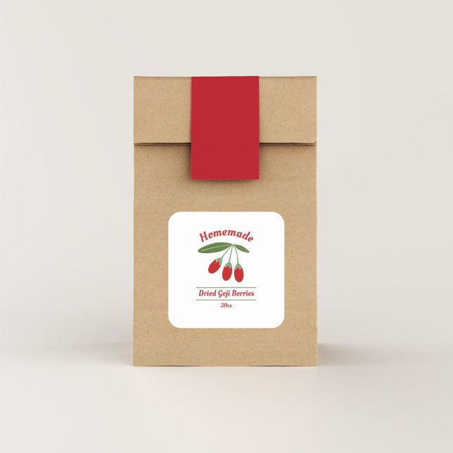 Editable Dried Goji Berries Label Sticker (Dried Goji Berries Label Sticker)