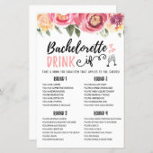 Editable DRINK IF Bachelorette, Hen Party game (Front/Back)