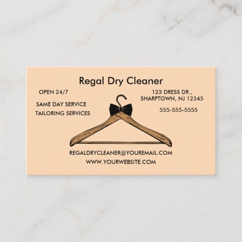 Editable Dry Cleaning Business Card
