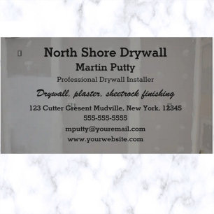 Editable Drywall Plaster Sheetrock Finishing Business Card