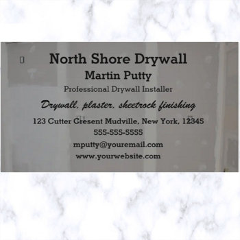 Editable Drywall Plaster Sheetrock Finishing  Business Card by NorthernPrint at Zazzle