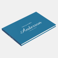 Editable Dual Color Wedding Script Guest Book