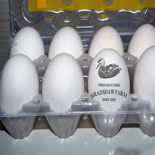 Editable Duck Farm Eggs  Rubber Stamp