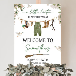 Editable Duck Hunting Baby Shower Welcome Sign