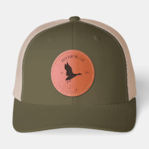 Editable Duck Hunting Leather Patch Hat
