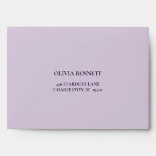 Editable Dusty Lilac Celestial Wedding Addressed E Envelope