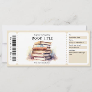 Editable E-Book Gift Certificate Template