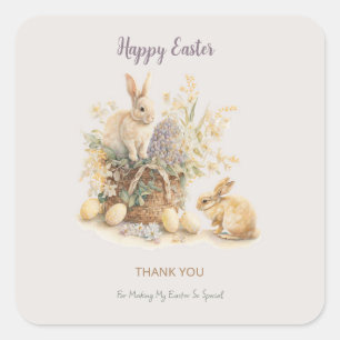 Editable Easter Bunny Sticker