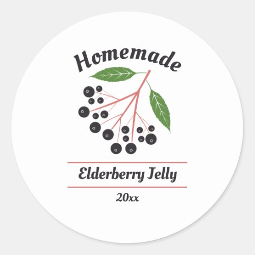 Editable Elderberry Jelly Label Sticker