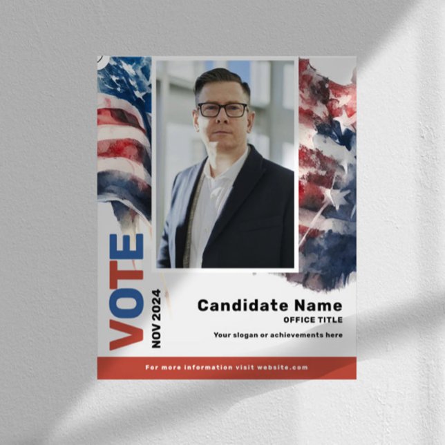 Editable Election Campaign Photo Flyer (Creator Uploaded)