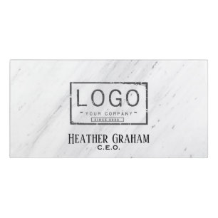Editable Elegant Marble Door Sign