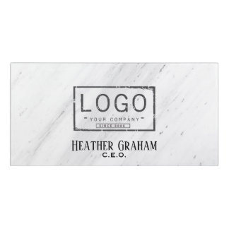 Editable Elegant Marble Door Sign