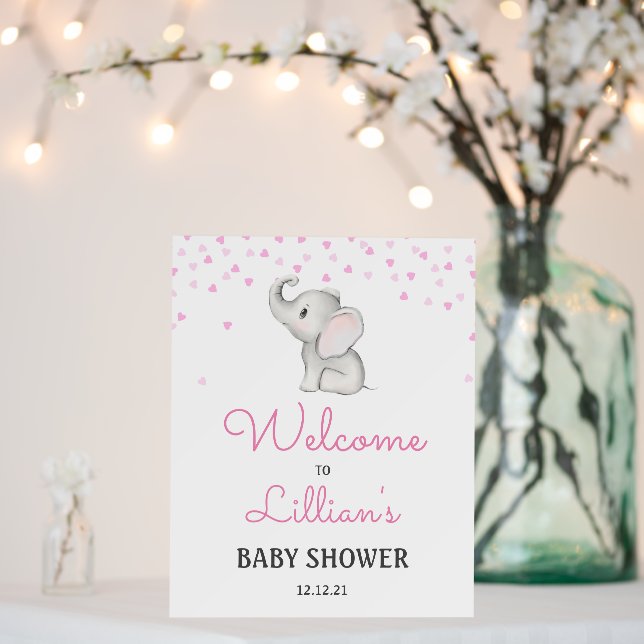 Editable Elephant Party, Baby Shower Welcome Sign (In Situ (Wedding))