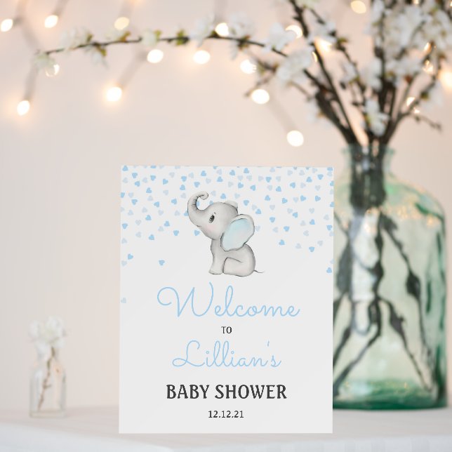 Editable Elephant Party, Baby Shower Welcome Sign (In Situ (Wedding))