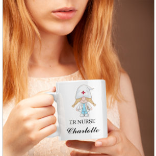 Editable Emergency Room Nurse Gift Funny ER Nurse Coffee Mug