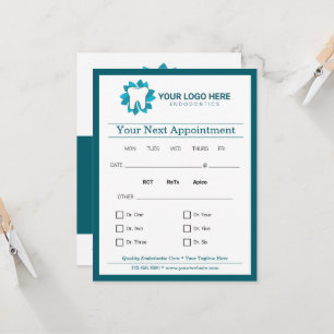 Editable Endodontics Next Appointment Invitation