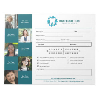 Editable Endodontics Referral Appointment Notepad