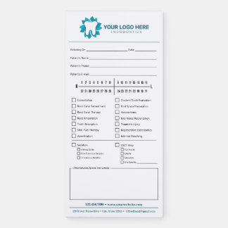 Editable Endodontics Referral Treatment  Magnetic Notepad