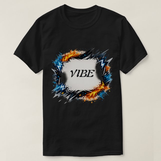 Editable Energy Frame Design – Custom Text  T-Shirt (Design Front)