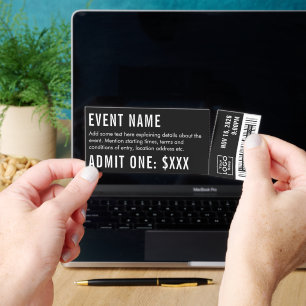 Editable Event Concert Ticket DIY Tickets Template