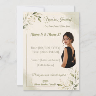 Editable Event Invitation Photo & Text Template