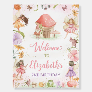 Editable Fairy Birthday Welcome Sign Template Fair
