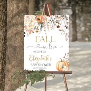 EDITABLE Fall in Love Bridal Shower Welcome sign