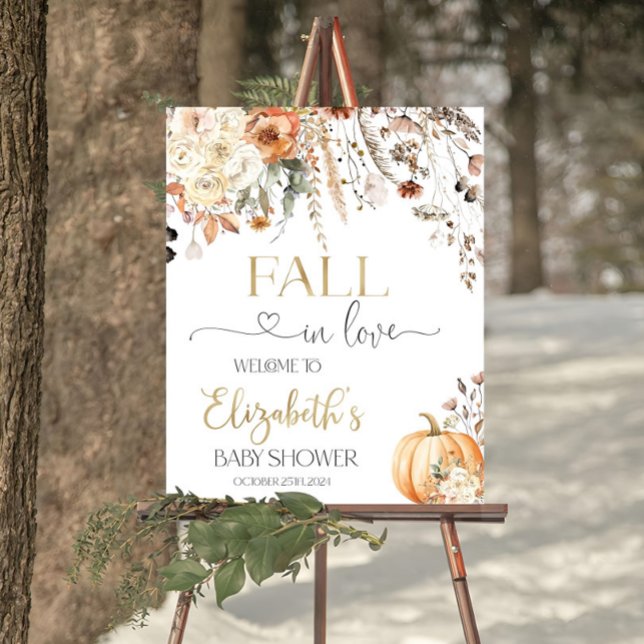 EDITABLE Fall in Love Bridal Shower Welcome sign (Creator Uploaded)
